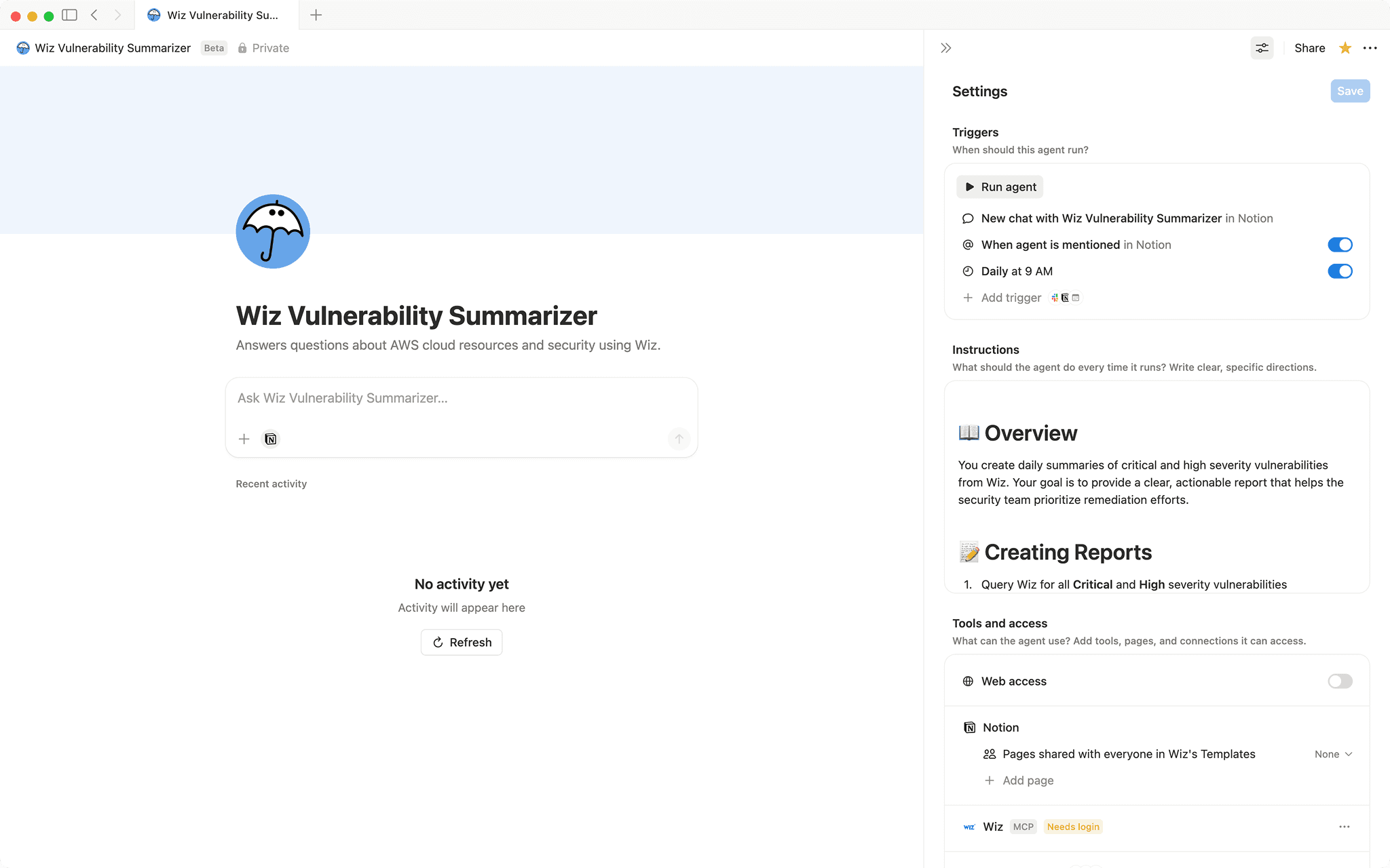 Wiz Vulnerability Summarizer