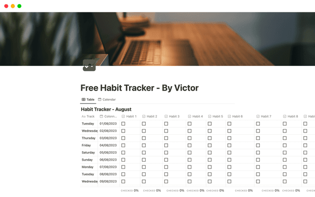 Habit Tracker - By Victor